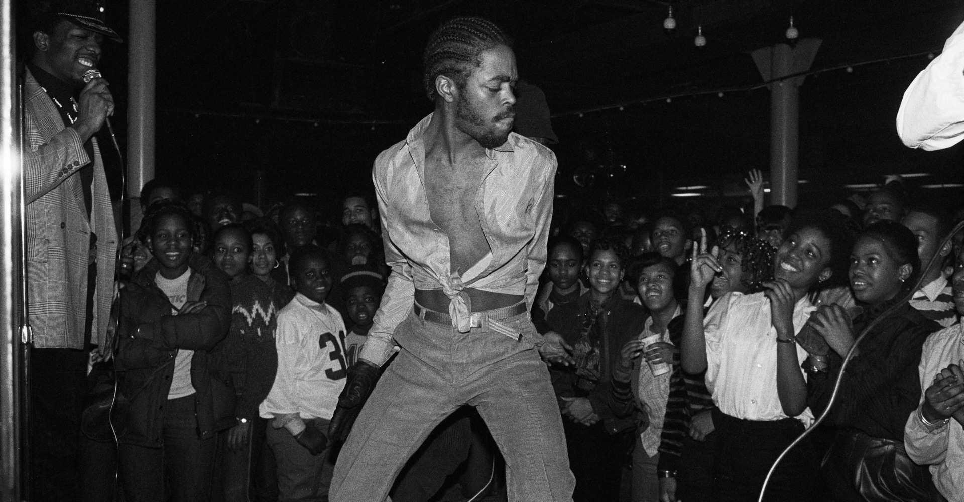 © Joe Conzo, JDL of the Cold Crush Brothers at the Skate Key Roller Rink, The Bronx, 1981