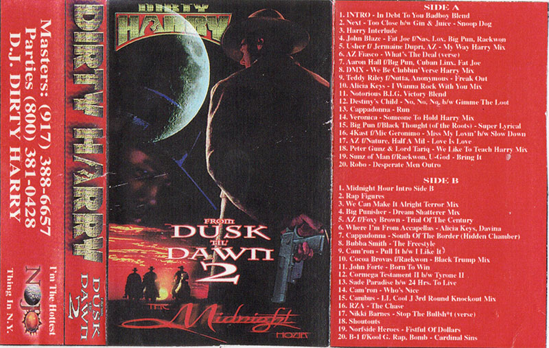 Dusk Til Dawn Pt 1, Cassette Mixtape Cover, Scanned from the Amon Focus Mixtape Collection