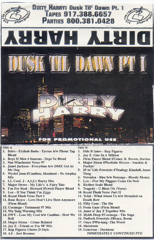 Dusk Til Dawn Pt 1, Cassette Mixtape Cover, Scanned from the Amon Focus Mixtape Collection