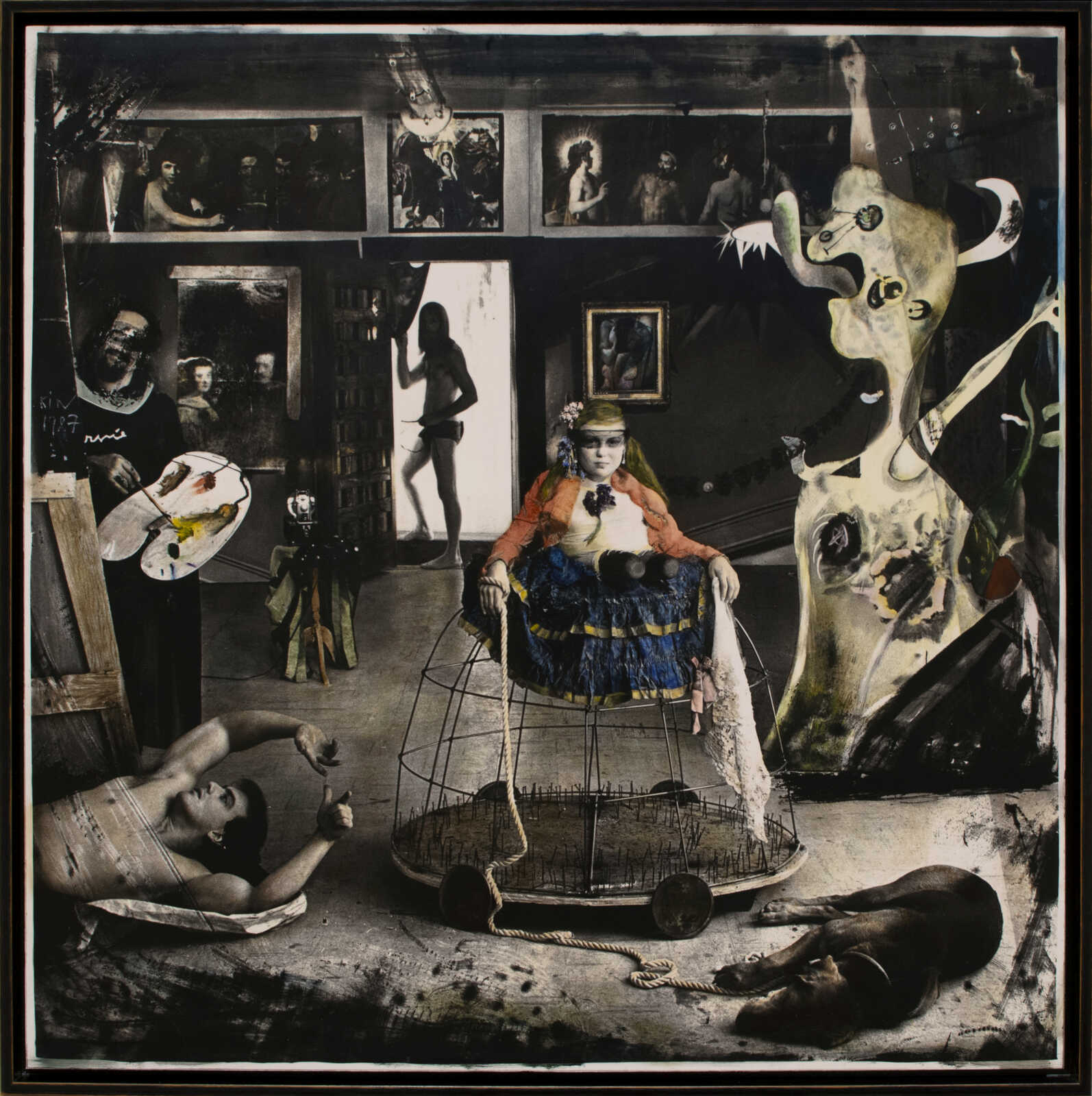 Joel-Peter Witkin, Las Meninas, New Mexico, encaustic, 1987/2022