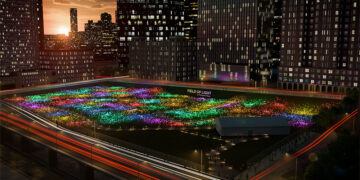 Conceptual Rendering of Field of Light at Freedom Plaza, Courtesy of The Soloviev Foundation