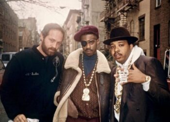 Bill Adler, Slick Rick and Run | Photography by Ricky Powell